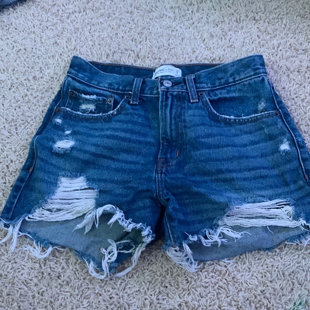 abercrombie &fitch jean shorts